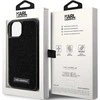 Karl Lagerfeld Rhinestone Logo Metal Plate dėklas iPhone 15 - juodas