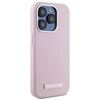 Karl Lagerfeld KLHMP15XPGMSRPP Apple iPhone 15 Pro Max 6.7″ rožinės spalvos kietas dėklas FW Metal Plate MagSafe