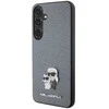 Karl Lagerfeld S24 S921 deklas pilka/pilka Saffiano Karl &amp; Choupette Metalinis smeigtukas