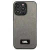 Karl Lagerfeld KLHCP13XSFMP2DG Apple iPhone 13 Pro Max 6,7″ kietas dėklas sidabrinis Saffiano Plaque