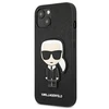 Dėklas Karl Lagerfeld Hardcase Saffiano Ikonik Karl`s Patch KLHCP13SOKPK galinis dangtelis, Apple, iPhone 13 mini, TPU, Juodas, 5,4 "