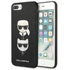Karl Lagerfeld KLHCI8LSAKICKCBK Apple iPhone7 Plus / 8 Plus juodos spalvos kietas dėklas Saffiano Karl&Choupette
