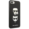 Karl Lagerfeld KLHCI8LSAKICKCBK Apple iPhone7 Plus / 8 Plus juodos spalvos kietas dėklas Saffiano Karl&Choupette