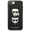 Karl Lagerfeld KLHCI8LSAKICKCBK Apple iPhone7 Plus / 8 Plus juodos spalvos kietas dėklas Saffiano Karl&Choupette