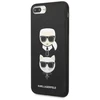 Karl Lagerfeld KLHCI8LSAKICKCBK Apple iPhone7 Plus / 8 Plus juodos spalvos kietas dėklas Saffiano Karl&Choupette
