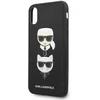 Karl Lagerfeld dėklas, skirtas iPhone X / XS KLHCPXSAKICKCBK juodos spalvos kietas dėklas , skirtas Saffiano Karl-Choupette Head