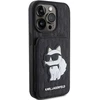 Karl Lagerfeld KLHCP15XSAKCNSCK Apple iPhone 15 Pro Max 6.7″ juodos spalvos kietas dėklas Saffiano Cardslots and S