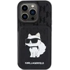 Karl Lagerfeld KLHCP15XSAKCNSCK Apple iPhone 15 Pro Max 6.7″ juodos spalvos kietas dėklas Saffiano Cardslots and S