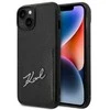 Karl Lagerfeld Signature Logo Cardslot dėklas iPhone 14 Plus - Juodos spalvos