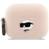 Karl Lagerfeld Silikoninis 3D dėklas galvai skirtas AirPods Pro 3 - Rožinis