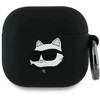 Karl Lagerfeld Silikoninis 3D dėklas su Choupette galva, skirtas AirPods 4 – Juodas