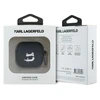 Karl Lagerfeld Silikoninis 3D dėklas su Choupette galva, skirtas AirPods 4 – Juodas