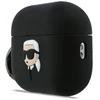 Karl Lagerfeld Silikoninis 3D dėklas su Karl galva AirPods Pro 3 – Juodas