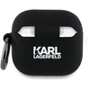 Karl Lagerfeld Silikoninis 3D dėklas su Choupette galva, skirtas AirPods 4 – Juodas