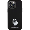 Dėklas Karl Lagerfeld KLHCP15XSMHCNPK Apple iPhone 15 Pro Max 6.7″ juodos spalvos Silicone Choupette Metal Pin