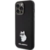 Dėklas Karl Lagerfeld KLHCP15XSMHCNPK Apple iPhone 15 Pro Max 6.7″ juodos spalvos Silicone Choupette Metal Pin