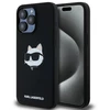 Karl Lagerfeld KLHMP15LSCHPPLK Apple iPhone 15 Pro 6.1″ juodos spalvos kietas dėklas Silicone Choupette Head MagSa