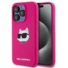 Karl Lagerfeld KLHMP15LSCHPPLF Apple iPhone 15 Pro 6.1″ fuschia kietas dėklas Silicone Choupette Head Mag