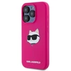 Karl Lagerfeld KLHMP15LSCHPPLF Apple iPhone 15 Pro 6.1″ fuschia kietas dėklas Silicone Choupette Head Mag