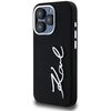 Dėklas Karl Lagerfeld Silicone Metal Script Logo iPhone 15 Pro Max Case - Juodas