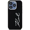 Dėklas Karl Lagerfeld Silicone Metal Script Logo iPhone 15 Pro Max Case - Juodas