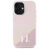 Karl Lagerfeld KLHMP16SSCMKMPCP Apple iPhone 16 6.1″ rožinės spalvos kietas dėklas Silicone Shadow Metal Initial