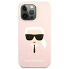 Karl Lagerfeld silikoninis dėklas Karl's Head iPhone 13 Pro / 13 (6.1 ) šviesiai rožinis