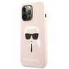 Karl Lagerfeld KLHCP13XSLKHLP Apple iPhone 13 Pro Max 6,7″ light rožinės spalvos kietas dėklas Silicone Karl`s