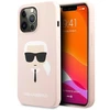 Karl Lagerfeld KLHCP13XSLKHLP Apple iPhone 13 Pro Max 6,7″ light rožinės spalvos kietas dėklas Silicone Karl`s