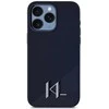 Dėklas Karl Lagerfeld Silicone Shadow Metal Initial MagSafe Apple iPhone 15 Pro juodos spalvos