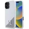 Karl Lagerfeld KLHMP16SSCMKMPCH Apple iPhone 16 6,1″ baltos spalvos kietas dėklas Silicone Initial Metal Logo Ma