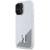 Karl Lagerfeld KLHMP16SSCMKMPCH Apple iPhone 16 6,1″ baltos spalvos kietas dėklas Silicone Initial Metal Logo Ma