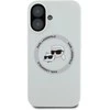 Karl Lagerfeld silikoninis dvipusis MagSafe dėklas iPhone 16, smėlio