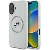 Karl Lagerfeld silikoninis dvipusis MagSafe dėklas iPhone 16, smėlio