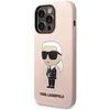 Karl Lagerfeld KLHMP14XSNIKBCP Apple iPhone 14 Pro Max 6,7″ kietas dėklas rožinės spalvos Silicone Ikonik Magsafe