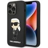 Karl Lagerfeld silikoninis Ikonik MagSafe dėklas iPhone 14 Pro - juodas
