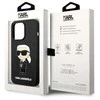 Karl Lagerfeld silikoninis Ikonik MagSafe dėklas iPhone 14 Pro - juodas