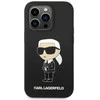Karl Lagerfeld silikoninis Ikonik MagSafe dėklas iPhone 14 Pro - juodas
