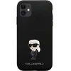 Karl Lagerfeld silikoninis Ikonik Metal Pin dėklas iPhone 11 / Xr - juodas