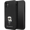 Karl Lagerfeld silikoninis Ikonik Metal Pin dėklas iPhone 11 / Xr - juodas