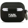 Karl Lagerfeld Silikoninis Karl & Choupette Galvutės 3D dėklas skirtas AirPods Pro 3 - Juodas