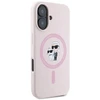 Karl Lagerfeld KLHMP16MSCMKCRHP iPhone 16 Plus 6.7″ rožinės spalvos kietas dėklas Silicone Karl&Choupette Head