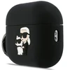 Karl Lagerfeld Silikoninis Karl & Choupette Galvutės 3D dėklas skirtas AirPods Pro 3 - Juodas