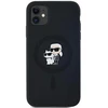 Karl Lagerfeld KLHMN61SCMKCRHK Apple iPhone 11 / Xr 6.1″ juodos spalvos kietas dėklas Silicone Karl & Choupette Ma