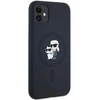 Karl Lagerfeld KLHMN61SCMKCRHK Apple iPhone 11 / Xr 6.1″ juodos spalvos kietas dėklas Silicone Karl & Choupette Ma