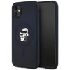 Karl Lagerfeld KLHMN61SCMKCRHK Apple iPhone 11 / Xr 6.1″ juodos spalvos kietas dėklas Silicone Karl & Choupette Ma