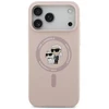 Karl Lagerfeld Silikoninis MagSafe dėklas su žiedu Karl&Choupette skirtas iPhone 17 Pro Max - Rožinis