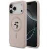 Karl Lagerfeld Silikoninis MagSafe dėklas su žiedu Karl&Choupette skirtas iPhone 17 Pro Max - Rožinis