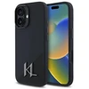 Karl Lagerfeld KLHMP16SSCMKMPCK Apple iPhone 16 6.1" dėklas telefonui juodos spalvos Silikoninis Shadow Metal Initial MagSafe
