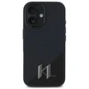 Karl Lagerfeld KLHMP16SSCMKMPCK Apple iPhone 16 6.1" dėklas telefonui juodos spalvos Silikoninis Shadow Metal Initial MagSafe
